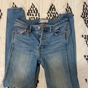 Free people button up high waisted jeans